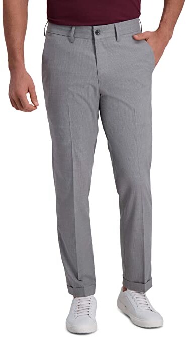 grey striped pants outfit