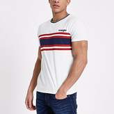 Thumbnail for your product : River Island Wrangler white stripe print T-shirt
