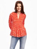Thumbnail for your product : Old Navy Pintuck Swing Top for Women