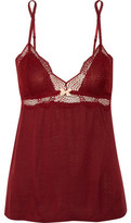 Thumbnail for your product : Eberjey Estelle Lace-Trimmed Jersey Camisole