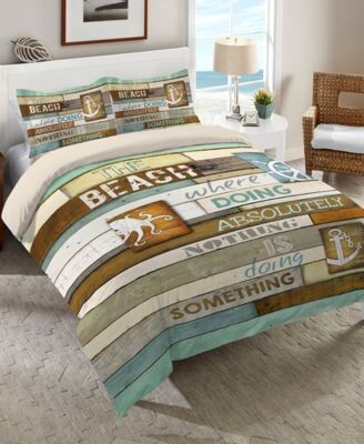 Laural Home Beach Mantra Comforter Collection Bedding