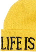 Thumbnail for your product : Alberta Ferretti Knit Intarsia Cashmere & Wool Beanie Hat