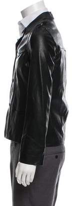 Saint Laurent Leather Silk-Lined Jacket