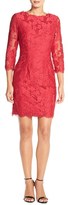 Thumbnail for your product : Adrianna Papell Three Quarter Sleeve Lace Cocktail Dress