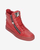 Thumbnail for your product : Giuseppe Zanotti Zippered Platform Sneaker: Red
