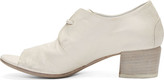 Thumbnail for your product : Marsèll White Leather Block Heel Open Bo Sandalo