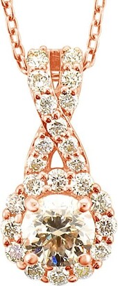 LeVian 14K Strawberry Gold® & 0.73" Nude Diamond™ Pendant Necklace