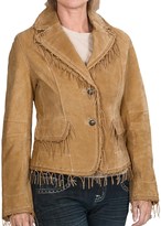 Thumbnail for your product : Scully Boar Suede Jacket - String Fringe Trim (For Women)