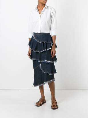 Antonio Marras layered denim skirt