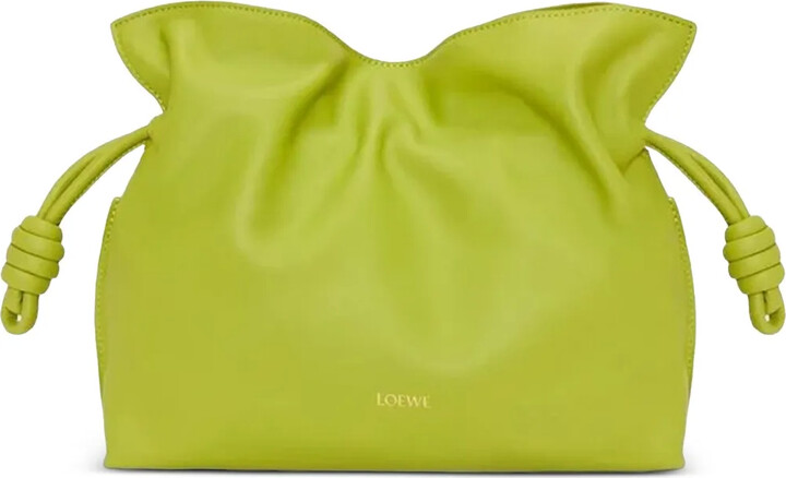 未使用　LOEWE　FLAMENCO　CLUTCH　LEMON　Shoulder Loewe - Mini Flamenco Lime Yellow Leather Knot Clutch