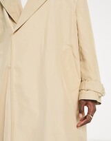 Thumbnail for your product : ASOS DESIGN oversized trench coat in sand