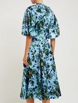 Thumbnail for your product : Erdem Margo Floral-print Button-down Dress - Blue Multi