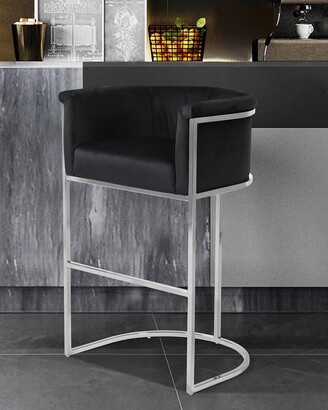 Chic Home Finley Bar Stool With Chrome Legs
