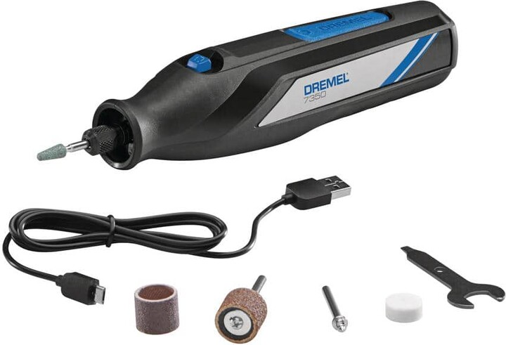 Dremel 4-Volt 2 Amp USB Cordless Single Speed Rotary Tool Kit with 5 Accessories