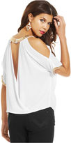 Thumbnail for your product : XOXO Chain-Trim Batwing Sleeve Top