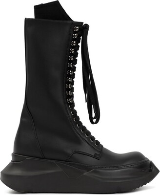 Rick Owens Eyelet Detailed Chunky Army Boots