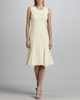 Thumbnail for your product : Zac Posen Sleeveless Pintucked Chiffon Dress