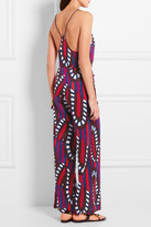 Thumbnail for your product : Eres Farah Printed Cotton-jersey Jumpsuit - Dark purple
