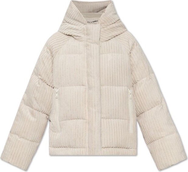Cream Cord Puffer Jackets Puffer Jacket Dime Corduroy Jacket Cream