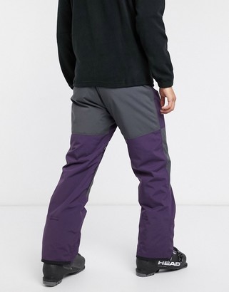 Billabong Tuck Knee ski pants in purple