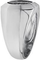 Thumbnail for your product : Lynx Sterling Silver 1/4-ct. T.W. Black Diamond Ring - Men