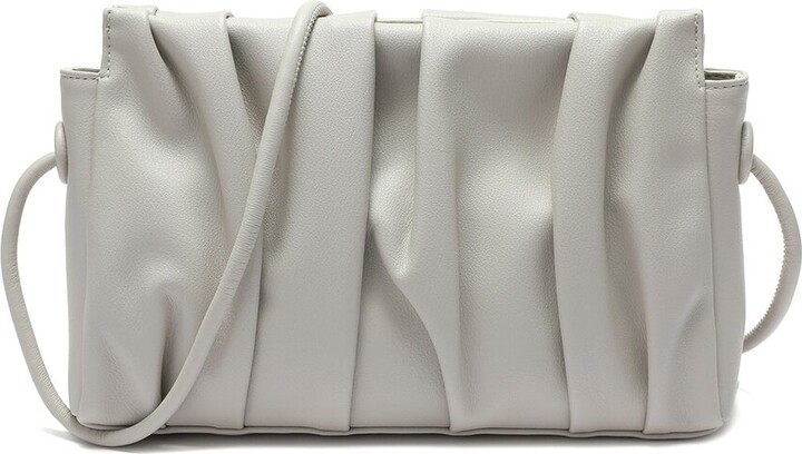 Tiffany & Fred Paris Ruched Leather Crossbody