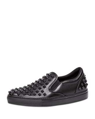 Valentino Rockstud Men's Slip-On Sneaker, Black