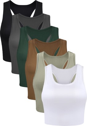  BQTQ 5 Pcs Basic Tank Tops For Women Undershirt Tank Top  Sleeveless Under Shirts