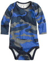 Thumbnail for your product : J.Crew Baby long-sleeve one-piece in cobalt camo
