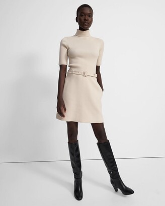 Knit combo dress in utility wool Outlet