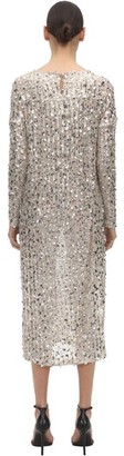 In The Mood For Love Sequined Round Neck Midi Dress
