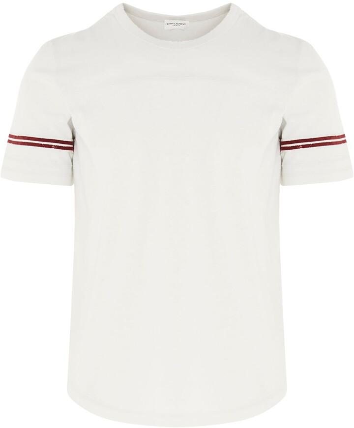 saint laurent 50s signature destroyed t shirt