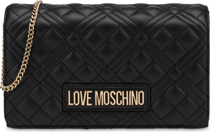 Love Moschino Logo-Lettering Quilted Cross Body Bag