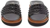 Thumbnail for your product : Tod's Gommini Fussbett Leather Studded Slides - Womens - Black