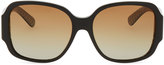 Thumbnail for your product : Tory Burch Logo-Temple Rounded Rectangle Sunglasses, Black
