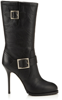 Thumbnail for your product : Jimmy Choo Galen Black Biker Leather Unlined Biker Boots