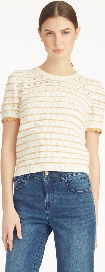 Draper James Short Sleeve Pointelle Sweater