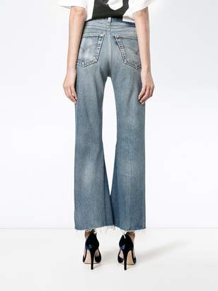 RE/DONE Levi's Distressed high waisted cropped jeans