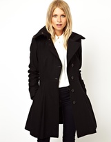 Thumbnail for your product : ASOS Skater Coat With Rib Collar