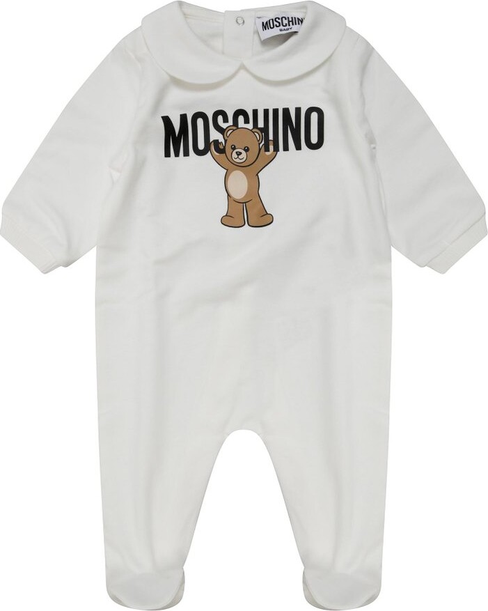 MOSCHINO BAMBINO Teddy-Print Button Pajamas