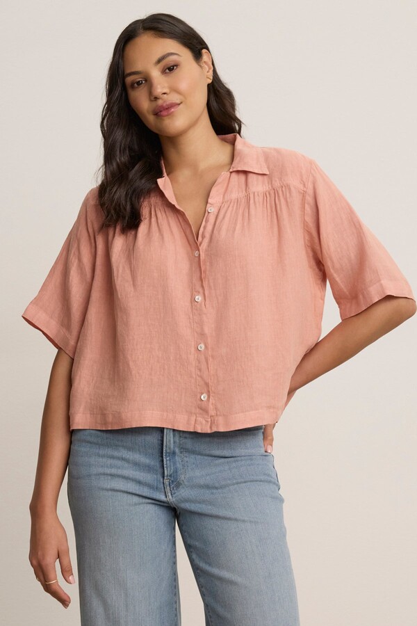 Velvet by Graham & Spencer Rowan Linen Top