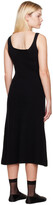 Thumbnail for your product : LVIR Black Asymmetric Midi Dress
