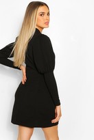 Thumbnail for your product : boohoo Puff Sleeve Double Breasted Blazer Dress