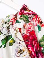 Thumbnail for your product : Dolce & Gabbana Kids rose print ruffle blouse