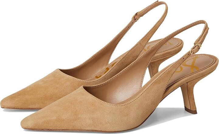 Sam Edelman Bianka Sling Slingback Shoes Women's Dress Sandals Cyprus Tan : 6.5 M, Synthetic