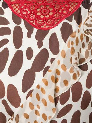 Marco De Vincenzo giraffe print mini dress