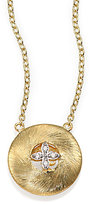Thumbnail for your product : Jude Frances Classic Diamond & 18K Yellow Gold Brushed Window Pendant Necklace