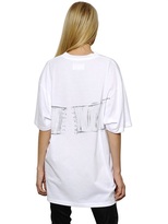 Thumbnail for your product : Maison Martin Margiela 7812 Bustier Printed Cotton Jersey T-Shirt