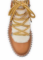 Thumbnail for your product : Christian Louboutin Men's Yeti Studded Leather Boots w/ Shearling