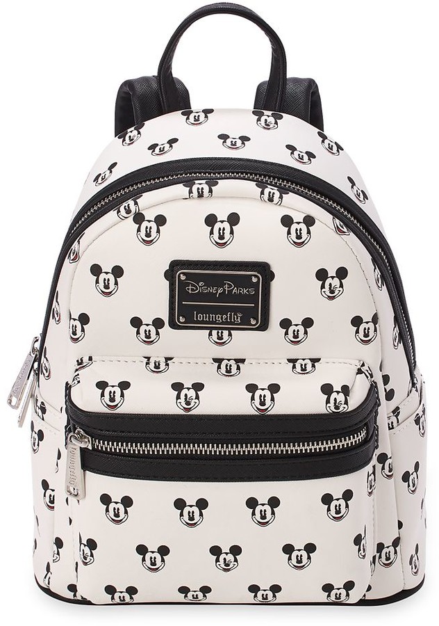 Disney Loungefly Mickey Mouse Black Woven Intrecciato Backpack Rucksack Bag